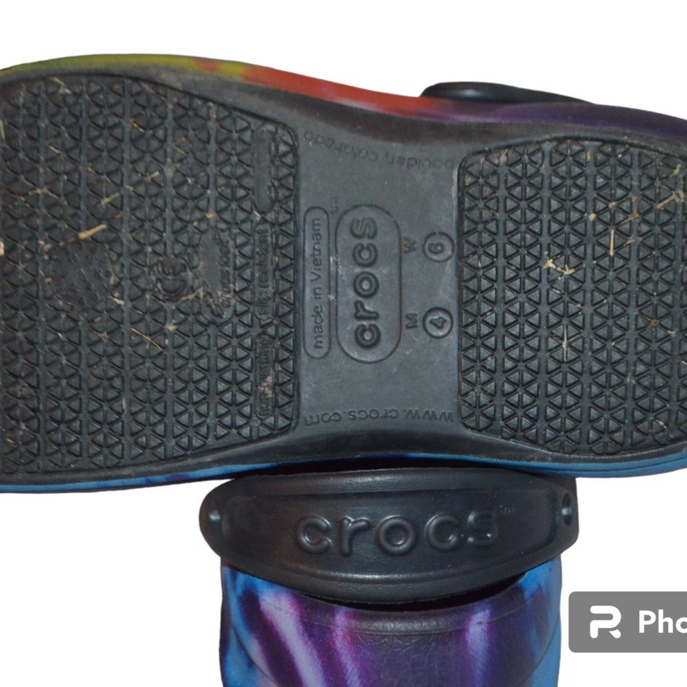 Crocs Bistro Tie Dye Adult Clogs work clogs slip resistant shoes size 6 - Picture 4 of 4